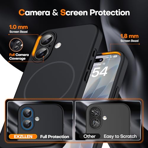 EXZLLEN Magnetic for iPhone 17 Case, Thicken Silicone, Black by EXZLLEN - Used condition - Image 4
