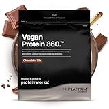 Protein Works | Vegan Protein 360 – PLATINUM Innovation, Premium-Veganproteinpulver, pflanzlicher Proteinshake, essentielle Vitamine & Mineralien, zuckerarm, Chocolate Silk, 14 Portionen, 500g