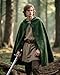 Joukavor Hobbit Cloak with Leaf Brooch Frodo Baggins Cape Aragorn Costume (Green, X-Large)