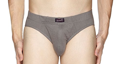 Image of Semantic Men's Solid Cotton Brief Underwear - Pack of 3