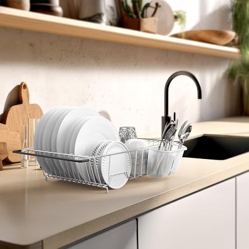 Simple Houseware CO-21B-H Large Over Sink Counter Top Dish Drainer Drying Rack thumb #5