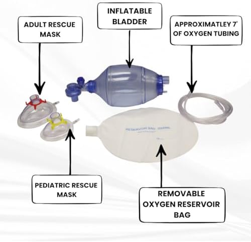MCR Medical 4-Pack CPR Training Bag Valve Mask (BVM) ADULT/CHILD in Mesh bag, BVM-3081-004