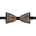 African Kente Print Men's Bow Tie Pre-Tied Adjustable Bowtie Necktie Design for Gift