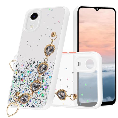 Coque Samsung Galaxy A03 Core transparente silicone pailleté antichoc femme