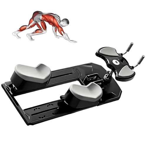 Cashwise Kriech-Trainingsgerät – Wirbelsäulen-Twist- & Stretch-Trainer – Dreh- und Dehnungsmaschine mit 3 Einstellstufen, Handyhalterung und abnehmbaren Elementen – Für Zuhause & Fitnessstudio Black