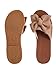 Verdusa Women's Bow Knot Flat Sandals Open Toe Slides Leather Summer Slippers Brown 8.5