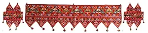 Traditional Design Glass Embroidered Work Cloth Home Door decorative Toran 42