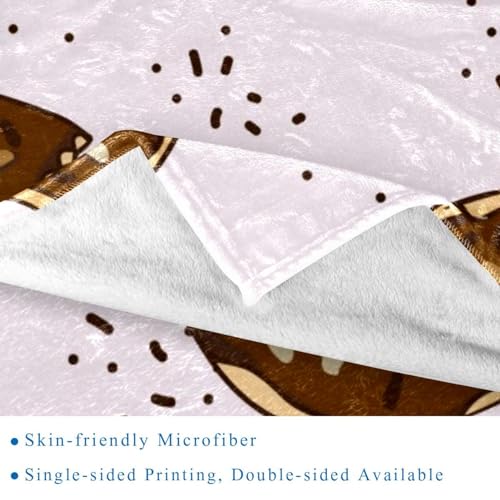 Couverture beignet chocolat douce pour lutter contre le froid sur le sofa - 3