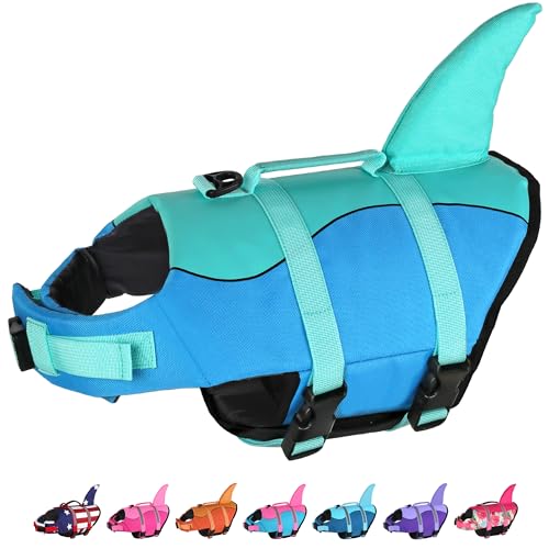 Dogcheer Dog Life Jacket, Cute Shark Dog Life Vest for...
