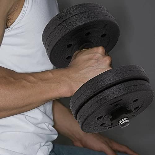Trintion 15kg 20kg 30kg Dumbbell Set Hand Weight Strength Lifting Training Barbell Adjustable Dumbellsweights with Connecting Rod Exercise Equipment for Home Gym