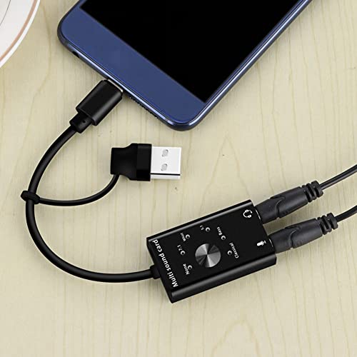 Carte son externe USB 2.0 Type C pour ordinateur et casque - 6