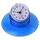 Nikou Dusche Wanduhr, Badezimmeruhr mit Saugnapf, Runde Mini wasserdichte Uhr Cute Badezimmer Kinderzimmer Zeitwerkzeug für Badezimmer, Küche, Wohnzimmer, Schlafzimmer (Blau)
