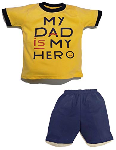 Image of Infant wear Baby Tshirt Pant Combo Pack of 2 Set for 6 Months to 1 Year Kids Pure Cotton-Printed Multicolour