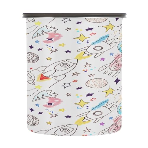 Contenedor de almacenamiento hermético para café de acero inoxidable 17oz miniatura 2