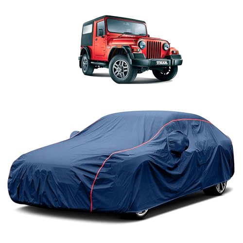 Image of Heavy-Duty Car Cover for Compatible with Mahindra Thar (2022 to 2025 All Models) Deluxe Car Protection Cover ? Waterproof & UV-Resistant All-Season Exterior Protection