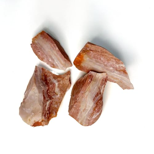 Image of Picture Jasper Raw Stone 500g | 2-4 Pcs of Natural Healing Crystal for Grounding, Strength & Balance | Decorative Stones for Home Decor, Living Room, Office & Showpiece