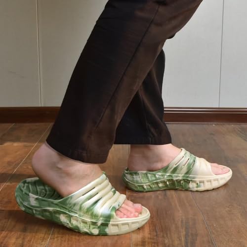 Image of KuaiLu Mens Recovery Sandals Orthotic Arch Support Open Toe Sport Slides Thick Cushion Orthopedic Plantar Fasciitis Slip On Wide Width Summer Pool Beach Waterproof