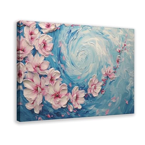 Toile minimaliste japonaise fleur de cerisier : cadeau idéal de 61x91cm