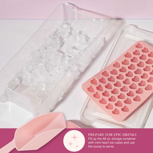 image for Paris Hilton Heart Shaped Mini Ice Cube Tray Set, Includes 3 Mini Ice 