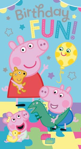 Tarjeta de cumpleaños de Peppa Pig genérica, tarjeta divertida de cumpleaños grande