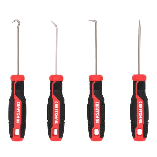 Image of CRAFTSMAN 4 Pc Hook and Pick Set, Straight Pick, Full 180, 90 and Small Angle 35 Degree Hook (CMHT65134)