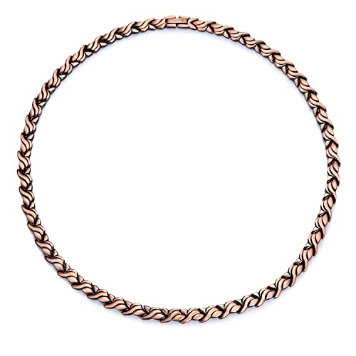 RainSo Womens Pure Copper Magnetic Therapy Necklace Pain Relief for Arthritis with Gift Box RainSo Womens Pure Copper Magnetic Therapy Necklace Pain Relief for Arthritis with Gift Box