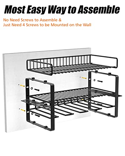 Power Tool Organizer Holder - Wall Mount Style for Power Tool Drill as Heavy Duty Tool Shelf & Tool Rack with Compact Packed with Color Box, Great Gift for Man image 11