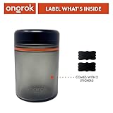 ONGROK Glass Storage Jar, 1L, Single Pack, UV Herb/Spice Jar with Child Resistant Lid, Color-Coded Glass Containers Air Proof to Preserve Smell and Aroma, Perfect Size to Store in a Drawer or Cupboard - Image 4