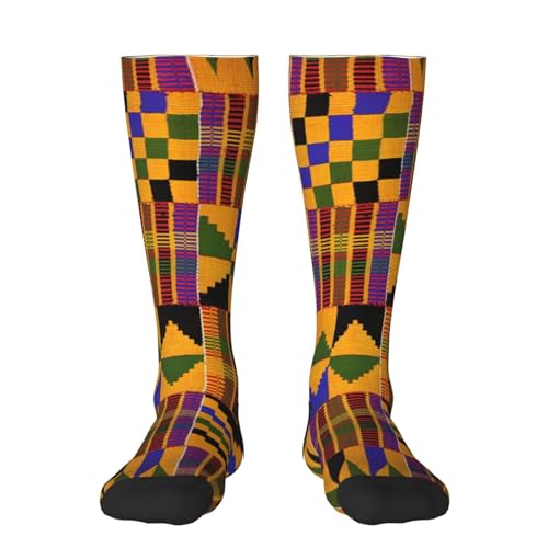 BREAUX Adorable Sloth Print Men'S And Women'S Color Clash Long Socks, 1 Pair, For Sports, Running And Traveling