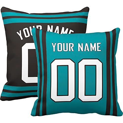 Image of ANTKING Throw Pillow 2 Pack with Custom Name and Number Personalized Gift for Men Women Boys