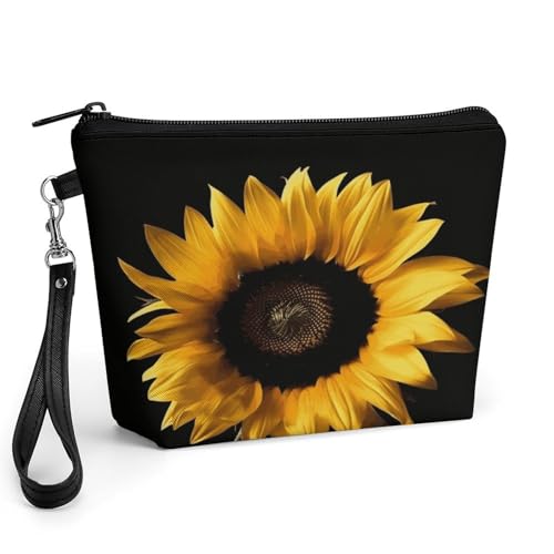 Bolsa de maquillaje Travelm con elegante estampado floral y asa reforzada