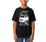 Qualité Premium SISIDSI DSGN T-Shirt Enfant Fourgonnette Estafette Classique Design Rétro Véhicule Utilitaire
