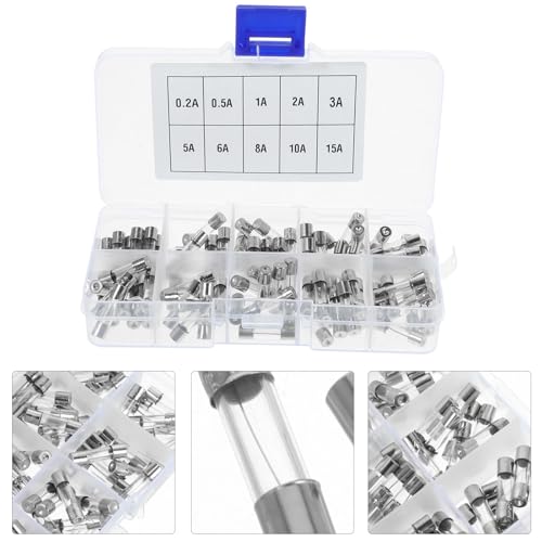 Kit de Fusibles de Tubo de Acción Rápida Cerámico 20mm 0.5A-15A 100pcs para Automóviles y Electrónica miniatura 6