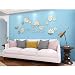 Baoer pegatinas de pared pequeña margarita 3D acrílico pegatinas sala dormitorio sofá TV fondo pared decoración blanco pequeño