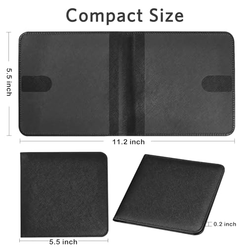 Image of CoBak Car Registration and Insurance Holder - Small and Lightweight Vehicle Glove Box Car Organizer, Auto Truck Comparment Accessories Case for Essential Document, Driver License (Black Cross Texture)