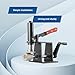 Shoe Sole Pressing Machine Leather Crimping Working Tools Manual Pressing Machine Flattening Machine Applicable Shoe Repair Tools for Sole Thickness Max.15mm