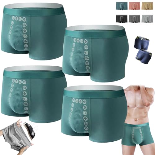Proplshove Magnetic Underwear, Men's Comfortable Breathable Magnetic Underwear (W,4XL)