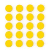 Scribble 1 Inch Whiteboard/refrigerator Magnets, Pack of 20 in Yellow