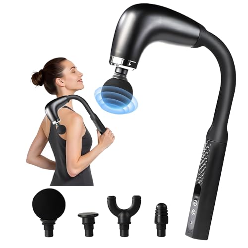 Pistolet de massage musculaire avec poignée étendue et 9 vitesses pour soulager le dos