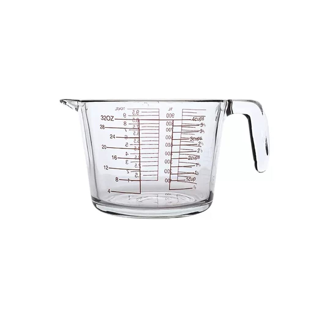 Tasse à mesurer en Verre avec échelle Ménage de qualité Alimentaire résistant aux Hautes températures ML Tasse à mesurer Tasse à œuf battu Cuisson Durable (Taille : 1000 ML) (1000 ML)