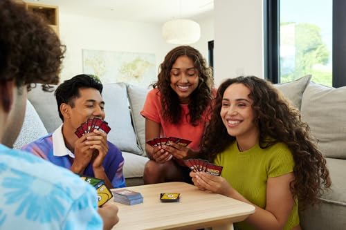 Miniatura 2 de Mattel Games Juego de cartas UNO No Mercy Juego de mesa familiar con cartas nuevas, reglas especiales y penalizaciones más despiadadas, +7 años (HWV18)