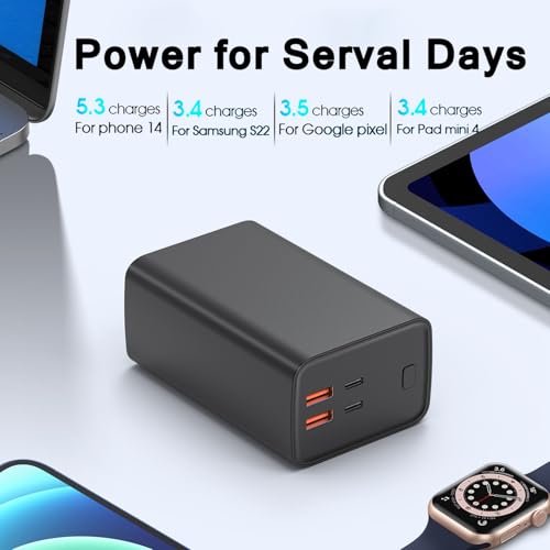 Power Bank 26800mAh, PD 22.5W Fast Charging Small Charger Portable Powerbank,5V/3A USB C Input and Output External Battery Pack for iPhone, Andriod and More - Image 4