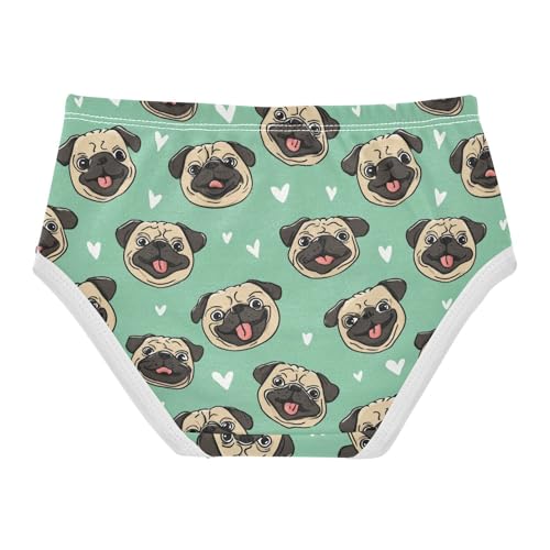 Girls Underwear Soft Cotton Cute Pugs Kids Panties in Sizes 2/3t, 4t, 5t, 6 and 82