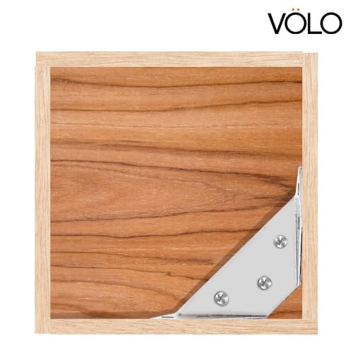 Image of Volo L & Triangle Angle Bracket for Reinforcing Chairs /Tables - Zinc-Plated Shelf, Furniture, Cabinet, Wood, Wall & Corner Supports (1x1 Inch & 1.5 Inch) (12, Triangle Brackets (1.5 Inch))