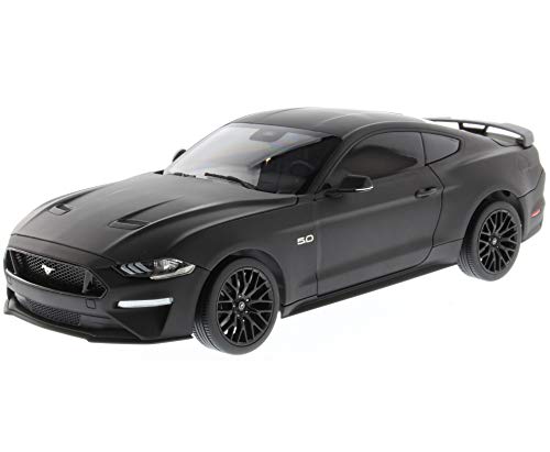 Image of 2019 Ford Mustang GT 5.0 Coupe Matt Black 1 /18 Diecast Model Car by Diecast Masters 61005