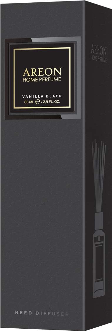 Home Perfume Reed Diffuser 85 Ml Premium 10 Rattan Reeds - Vanilla Black