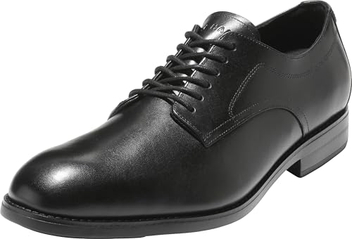 Cole Haan Men's Harmon Grand Plain Toe Oxfords, Black/Black Water Proof, 9.5-M US