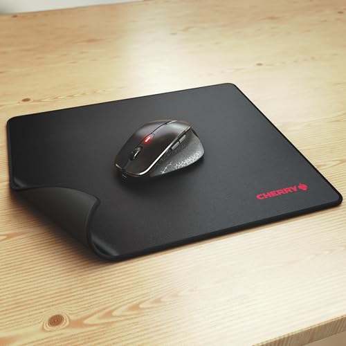 MP 1000 Tappetino per Mouse in Tessuto Premium XL (350 x 300 x 5 mm), Superficie Liscia per la Precisione, Bordi Cuciti, Antiscivolo, Arrotolabile, Nero - Mouse gaming - Immagine 3
