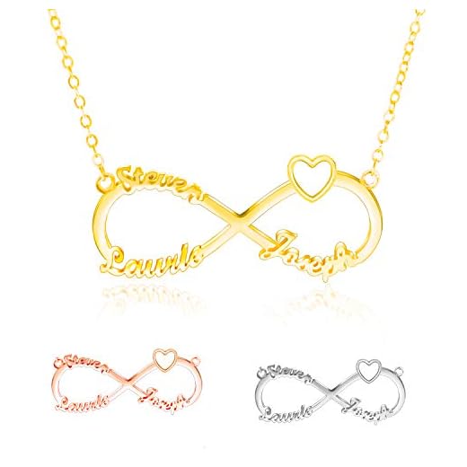 Collar con Nombre Personalizado, Collar Infinito Plata 925 Mejores Amigas Collares, Collares Mujer & Hombres,Collar De Corazón