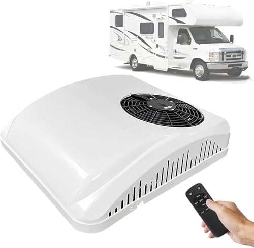 2-in-1 RV Air Conditioner & Heater, 45dB Non-Ducted Rooftop AC Unit, Easy Install DC for RVs, Quiet Cooling & Heating Solution for RV Enthusiasts